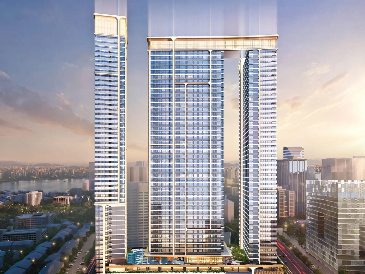 Artist's impression of the CTC SkyOne towers